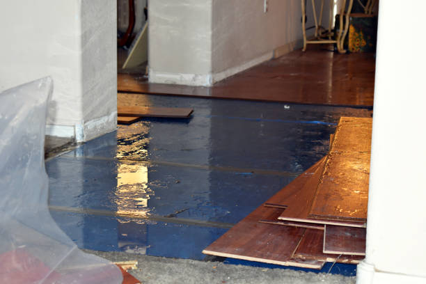 Professional Water Extraction technician working in South Range, WI